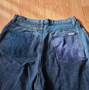 Color block denim jeans